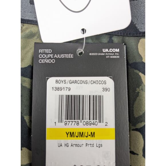 Under Armour Boys Fitted Camo Leggings - Youth Medium - Picture 4 of 6